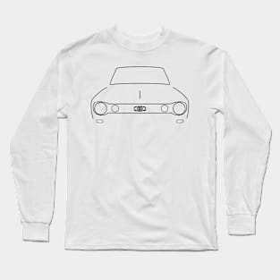 Datsun Cherry 1970s classic car black outline graphic Long Sleeve T-Shirt